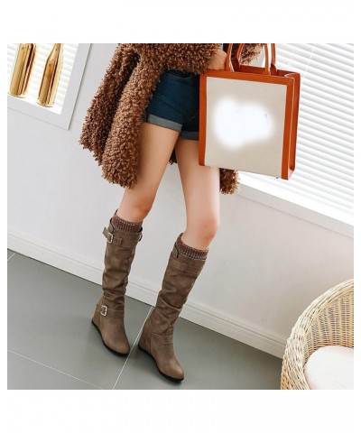 Motorcycle Boots Women'S Ankle Booties Leather Over The Knee Boots Booties for Women Peep Toe Brown-b $21.21 Boots