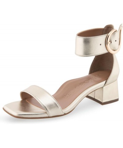 Women's Eliza Heeled Sandal Soft Gold Leather $31.50 Sandals