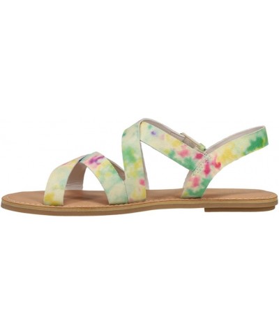 Women's Sicily Slingback Sandal Multi Tie Dye Embossed Leather $50.38 Loafers & Slip-Ons