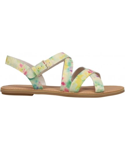 Women's Sicily Slingback Sandal Multi Tie Dye Embossed Leather $50.38 Loafers & Slip-Ons