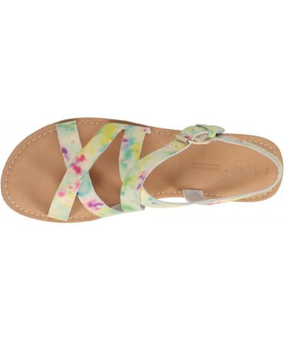 Women's Sicily Slingback Sandal Multi Tie Dye Embossed Leather $50.38 Loafers & Slip-Ons