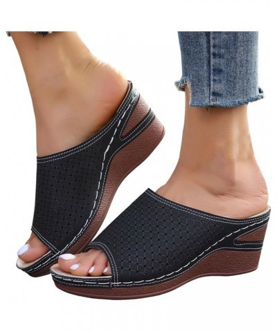 Platform Wedge Sandals for Women,Espadrille Sandals for Women Summer Dressy 2024 Open Toe Wedge Heels Sandals Casual Walking ...