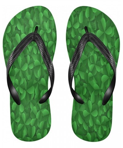 St Patricks Day Clover Leaves Womens Flip Flops Spring Shamrock Green Summer Beach Sandals Casual Thong Slippers Comfortable ...