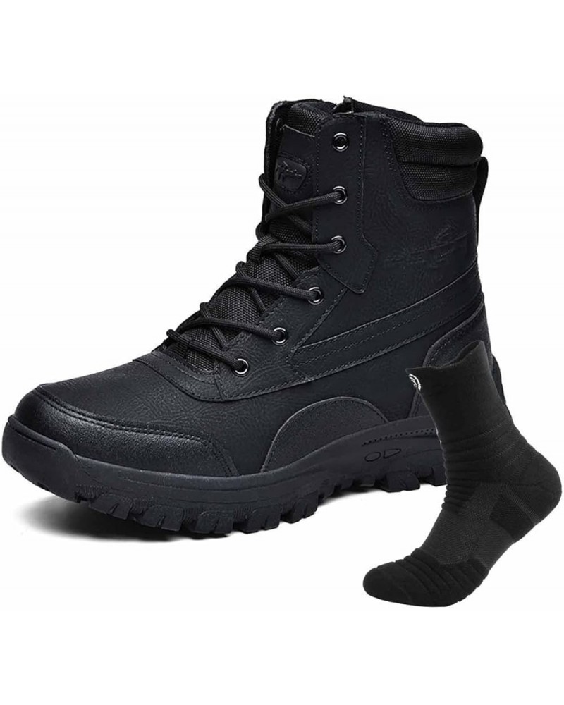 Men's Military Tactical Boots with Sports Socks, Desert Combat Boots Army Jungle Boots Lightweight Hiking Boots Breathable Mi...