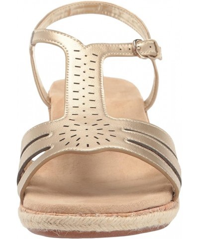 Women's Dorinda Wedge Sandal Gold $18.65 Sandals