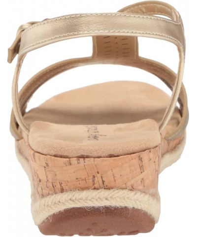 Women's Dorinda Wedge Sandal Gold $18.65 Sandals