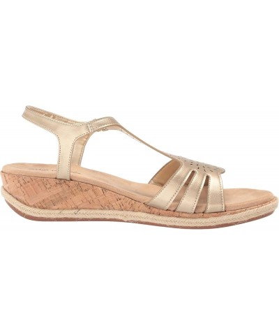 Women's Dorinda Wedge Sandal Gold $18.65 Sandals