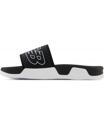 Women's Zare V1 Slide Sandal Black/White $14.82 Athletic Shoes