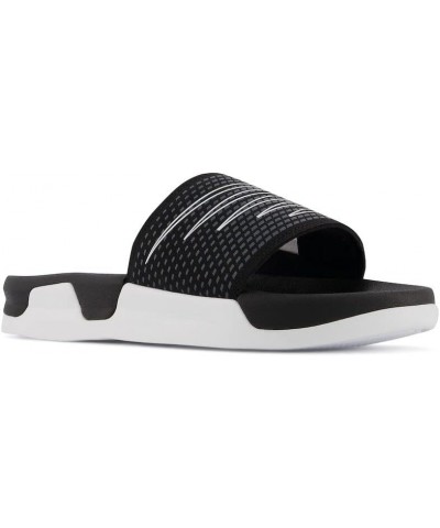 Women's Zare V1 Slide Sandal Black/White $14.82 Athletic Shoes