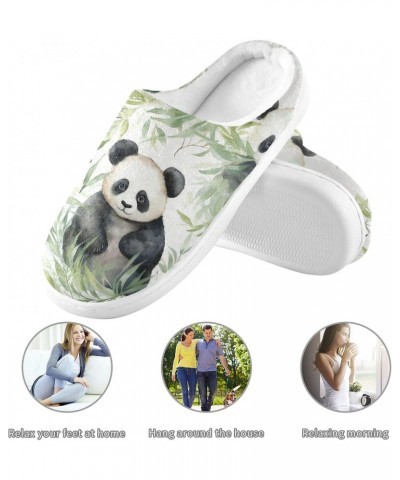 Soft Cute Panda Animal Bamboo House Slippers for Woman Men,Fuzzy Slippers Cozy Memory Foam House Shoes Gifts for Women Men Si...