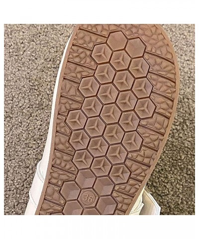 2023 Summer New Casual Flat Sole Single Shoe Hollow Woven Casual Shoes Arch Support Beach Flip Flops (Khaki, 8) 8 Beige $18.2...