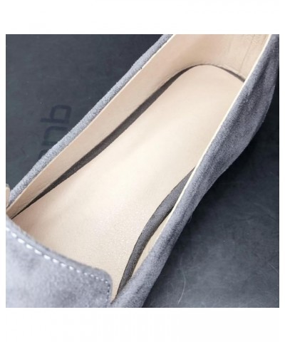 Women's Square Toe Slip on Ballets Flats Casual Comfortable Dress Flat Shoes B Grey $14.75 Flats