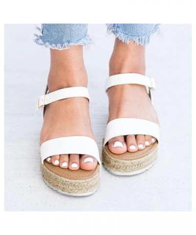 Deadlift Platform Slip On Wedges For Women Size 5 Platform Women Sandals Men Sandals Heeled Sandals For Women Beach Wo G-whit...