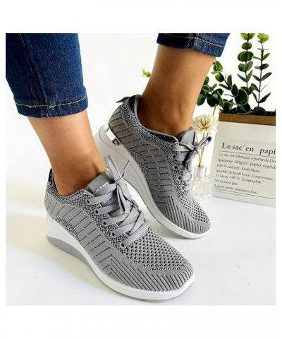 Womens Walking Tennis Shoes - Casual Wild Running Shoes Sports Shoes Explosion Female Shoes Casual Sneakers for Gym Dc4-grey ...