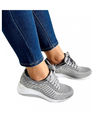 Womens Walking Tennis Shoes - Casual Wild Running Shoes Sports Shoes Explosion Female Shoes Casual Sneakers for Gym Dc4-grey ...