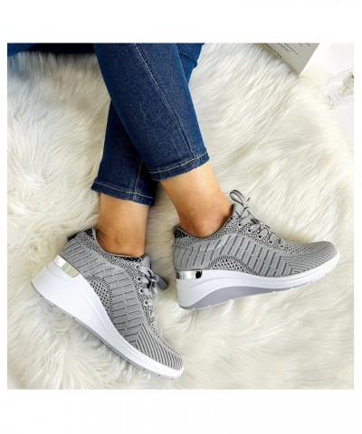 Womens Walking Tennis Shoes - Casual Wild Running Shoes Sports Shoes Explosion Female Shoes Casual Sneakers for Gym Dc4-grey ...