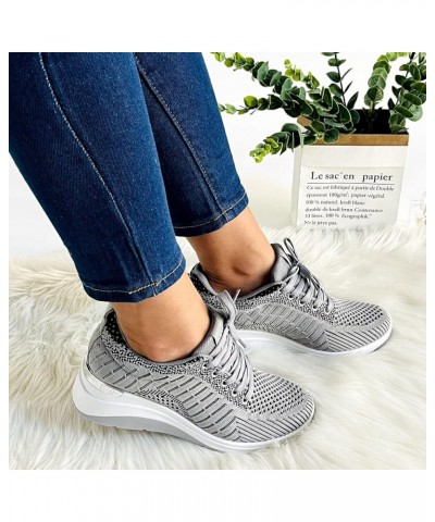 Womens Walking Tennis Shoes - Casual Wild Running Shoes Sports Shoes Explosion Female Shoes Casual Sneakers for Gym Dc4-grey ...