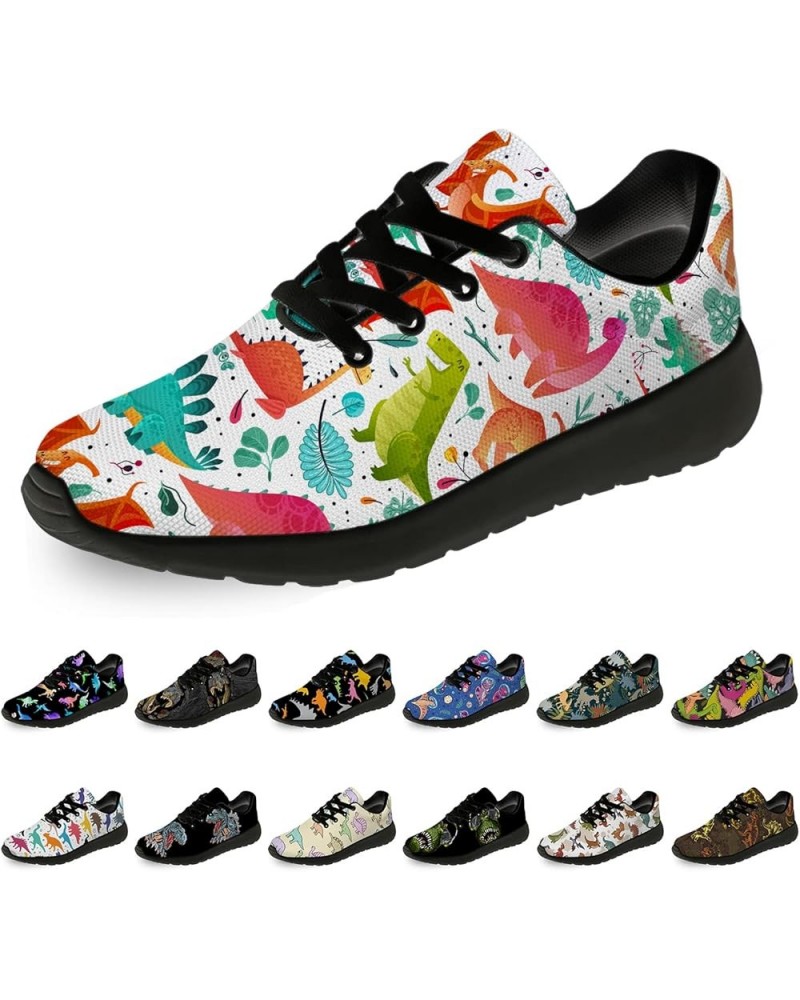 Dinosaur Shoes for Women Men Running Shoes Womens Mens Walking Tennis Sneakers Dino Shoes Gifts for Boy Girl 645orangegreen $...