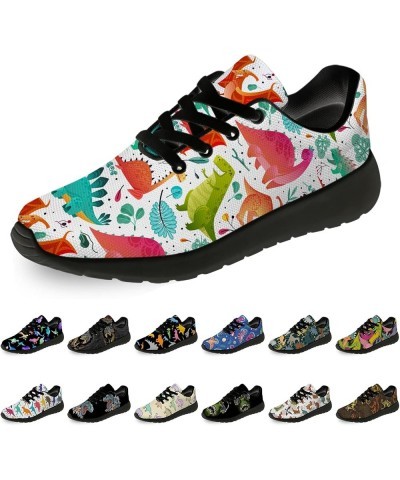 Dinosaur Shoes for Women Men Running Shoes Womens Mens Walking Tennis Sneakers Dino Shoes Gifts for Boy Girl 645orangegreen $...