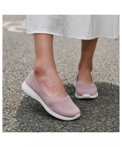 Women's Flats Casual Shoes Slip on Walking Shoes-Lightweight Low-Top Knit Loafer Sneaker 2235/Pink $11.60 Athletic Shoes