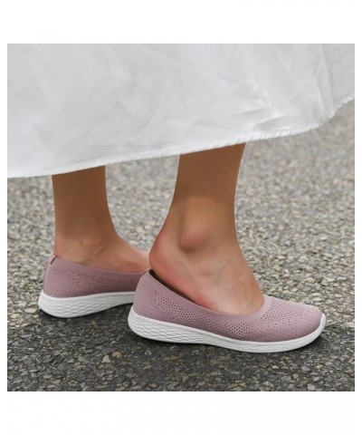 Women's Flats Casual Shoes Slip on Walking Shoes-Lightweight Low-Top Knit Loafer Sneaker 2235/Pink $11.60 Athletic Shoes