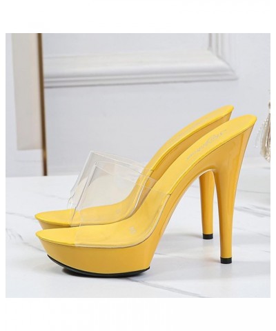 Women's 5inch Stiletto Heels Slippers Peep Toe Sandals Sexy Stripper Heels Pole Dancing Special Occasion Shoes Wedding Party ...