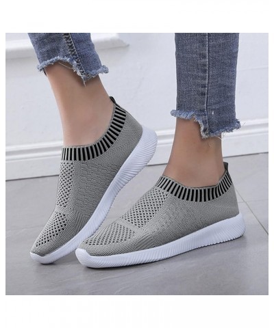 Women Athletic Running Shoes Mesh Sneakers Tennis Breathable Walking Gym Work Shoes Shoes Women Casual Z 12-grey $14.41 Athle...