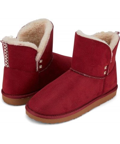 Warm Winter Boots for Women- Classic Ankle Cut, Eco-Friendly Suede Exterior, Faux Fur- Plush Interior- Anti-Skid Flat Sole, C...