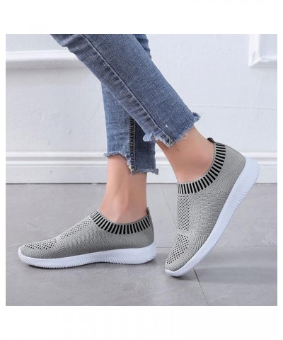 Women Athletic Running Shoes Mesh Sneakers Tennis Breathable Walking Gym Work Shoes Shoes Women Casual Z 12-grey $14.41 Athle...