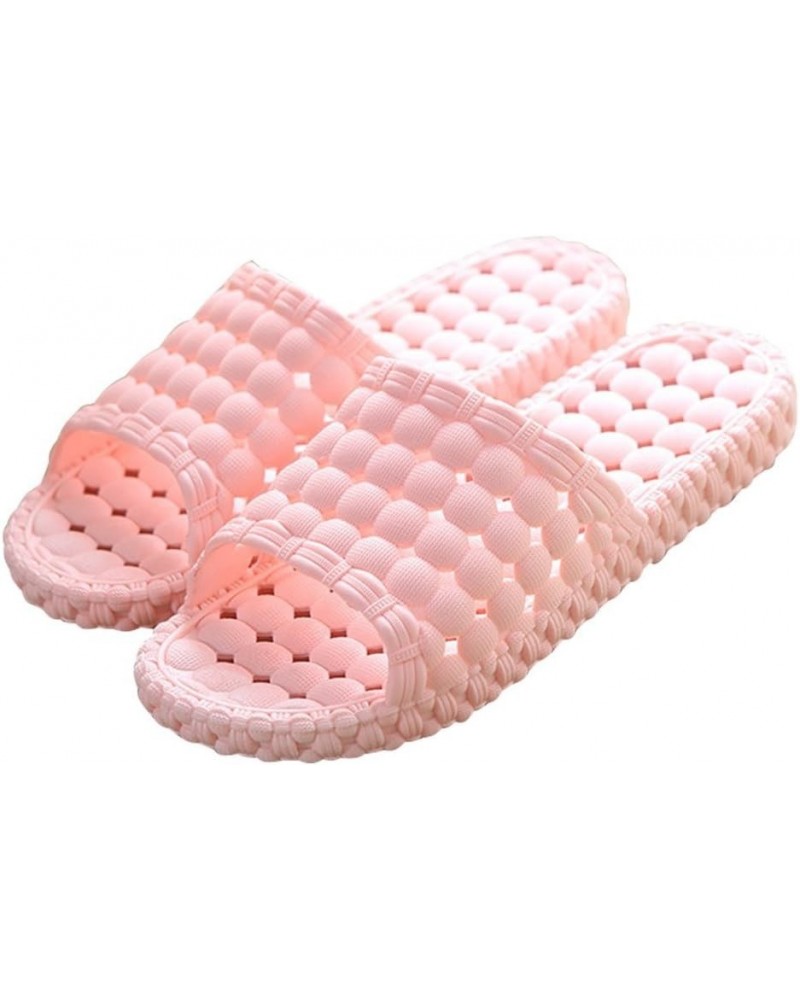 Womens Mens Indoor Bathroom Shower Solid Slide-on Slippers Poolside Shoes Pink $9.00 Slippers