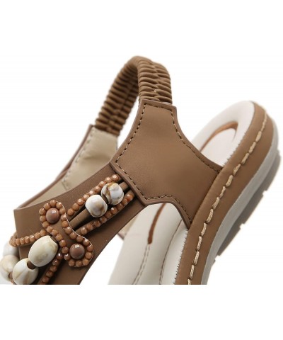 sandals women strappy, Women's Fashion Casual Flats Rhinestone Round Toe Sandals Buckle Strap Sandals Z 04-brown $12.46 Sandals