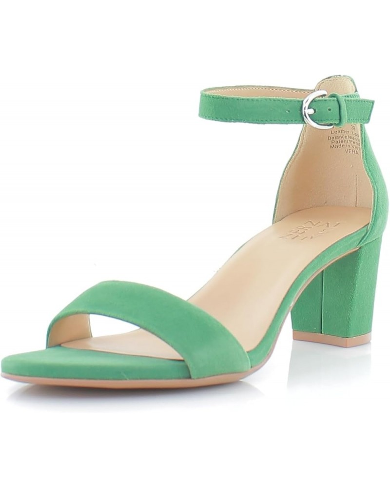 Women Vera Ankle Strap Heel Sandals Green $48.28 Sandals