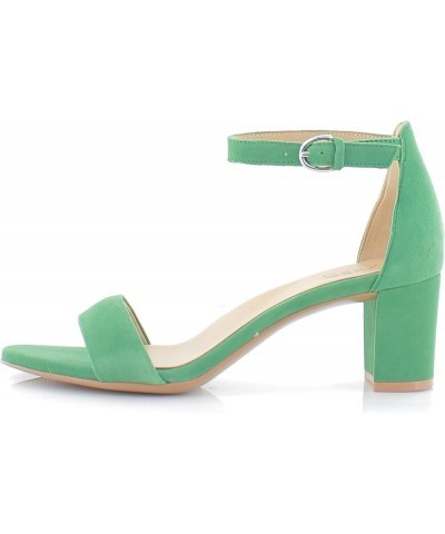 Women Vera Ankle Strap Heel Sandals Green $48.28 Sandals