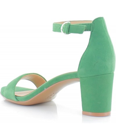 Women Vera Ankle Strap Heel Sandals Green $48.28 Sandals