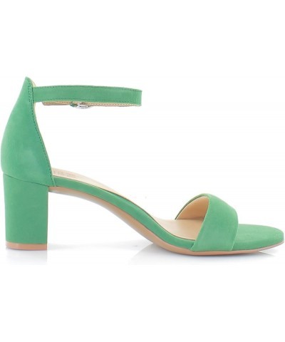 Women Vera Ankle Strap Heel Sandals Green $48.28 Sandals