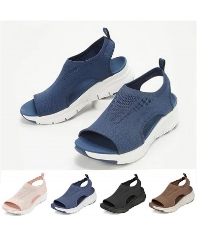 Sandals for Women Casual Summer Washable Slingback Orthopedic Slide Sport Sandals ​Gradation Thick Bottom Fish Mouth Beach Sa...