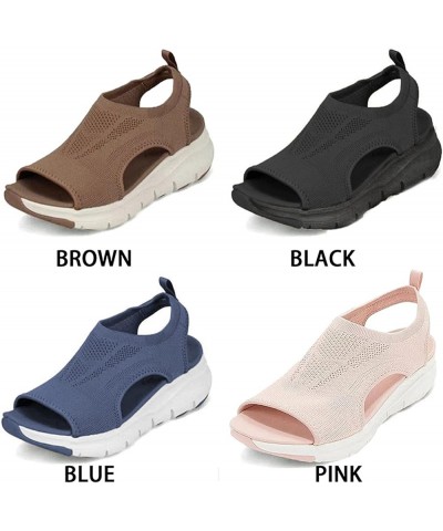 Sandals for Women Casual Summer Washable Slingback Orthopedic Slide Sport Sandals ​Gradation Thick Bottom Fish Mouth Beach Sa...