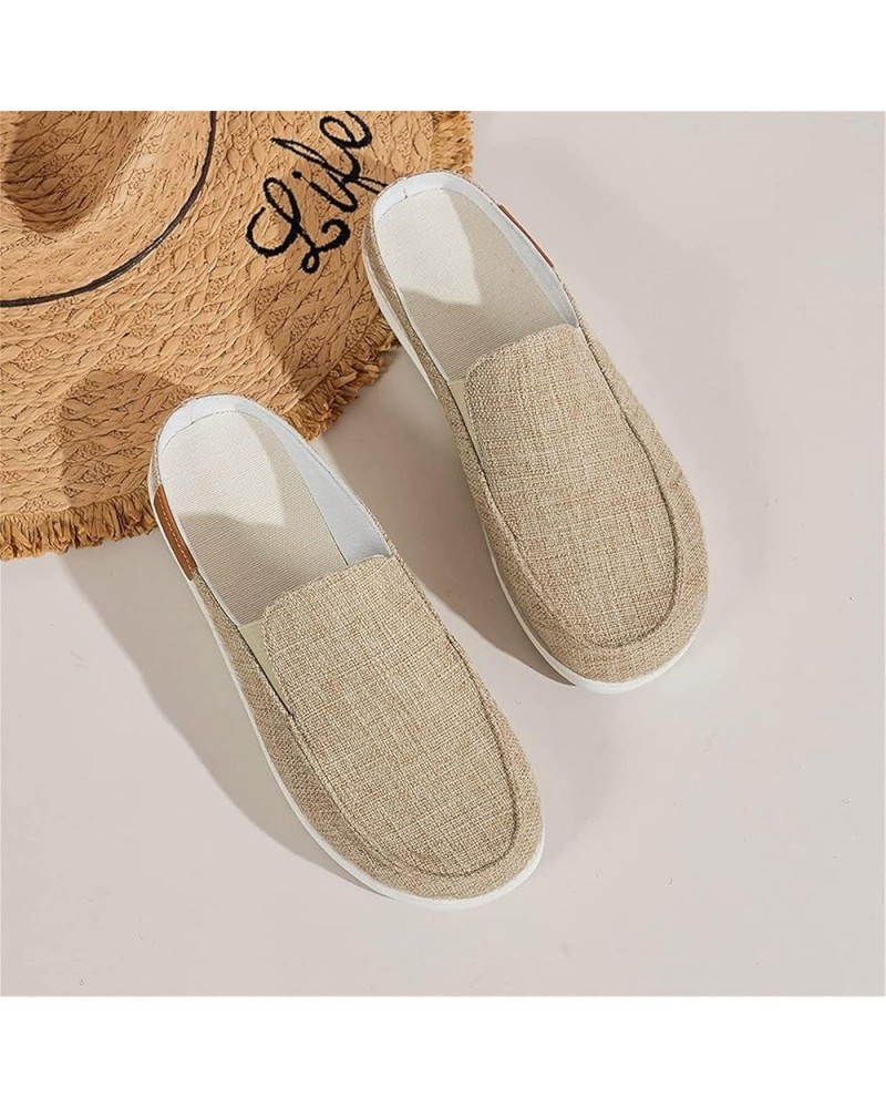 Women's Garden Clogs Sandals Casual Flats Canvas Slippers Slip on Mules Sneakers Loafer Shoes Summer Indoor Outdoor Anti-Slip...