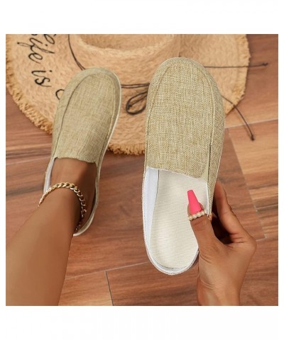 Women's Garden Clogs Sandals Casual Flats Canvas Slippers Slip on Mules Sneakers Loafer Shoes Summer Indoor Outdoor Anti-Slip...