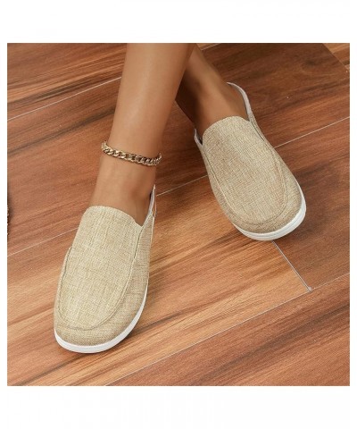 Women's Garden Clogs Sandals Casual Flats Canvas Slippers Slip on Mules Sneakers Loafer Shoes Summer Indoor Outdoor Anti-Slip...