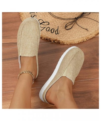 Women's Garden Clogs Sandals Casual Flats Canvas Slippers Slip on Mules Sneakers Loafer Shoes Summer Indoor Outdoor Anti-Slip...