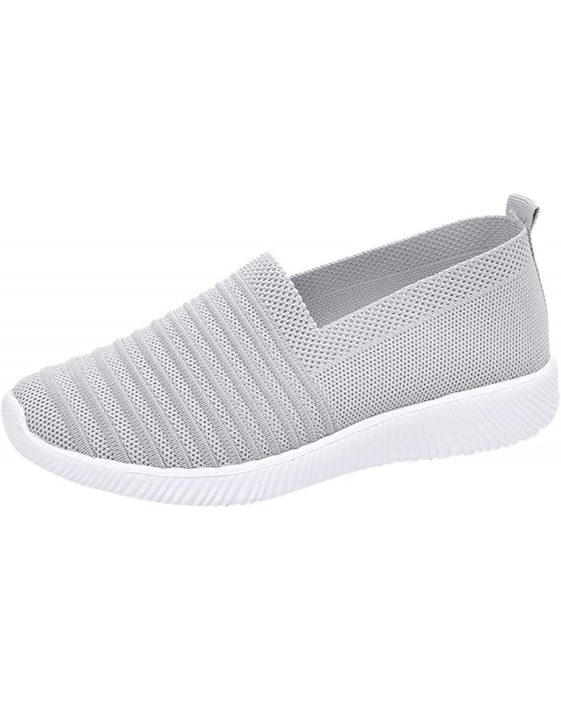 Dress Flats for Women, Women's Mesh Flats Shoes Breathable Slip on Shoes Casual Flats Walking Shoes Halloween Z 05-grey $15.3...