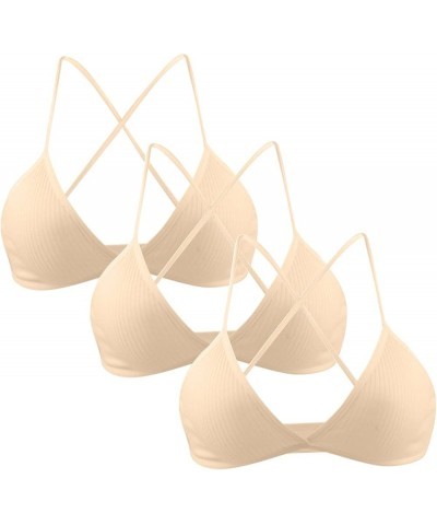 Out Bandage Elastic Hollow Girl Sexy Cage Halter Women Bra Strappy Bra Sexy Costume for Women Beige-h $8.72 Athletic Shoes