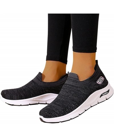 Athletic Training Shoes Womens Fashion Sneakers Women' Loafers & Slip-Ons Womens Slip on Sneakers Plaid Flats Black $16.47 At...