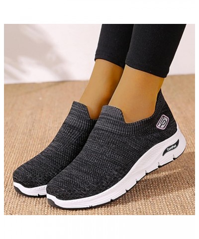 Athletic Training Shoes Womens Fashion Sneakers Women' Loafers & Slip-Ons Womens Slip on Sneakers Plaid Flats Black $16.47 At...