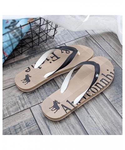 Flip Flops for Men Waterproof Non Slip Comfort Fit Slides, Lightweight Soft Cushion Summer Beach Casual Indoor Outdoor Walkin...