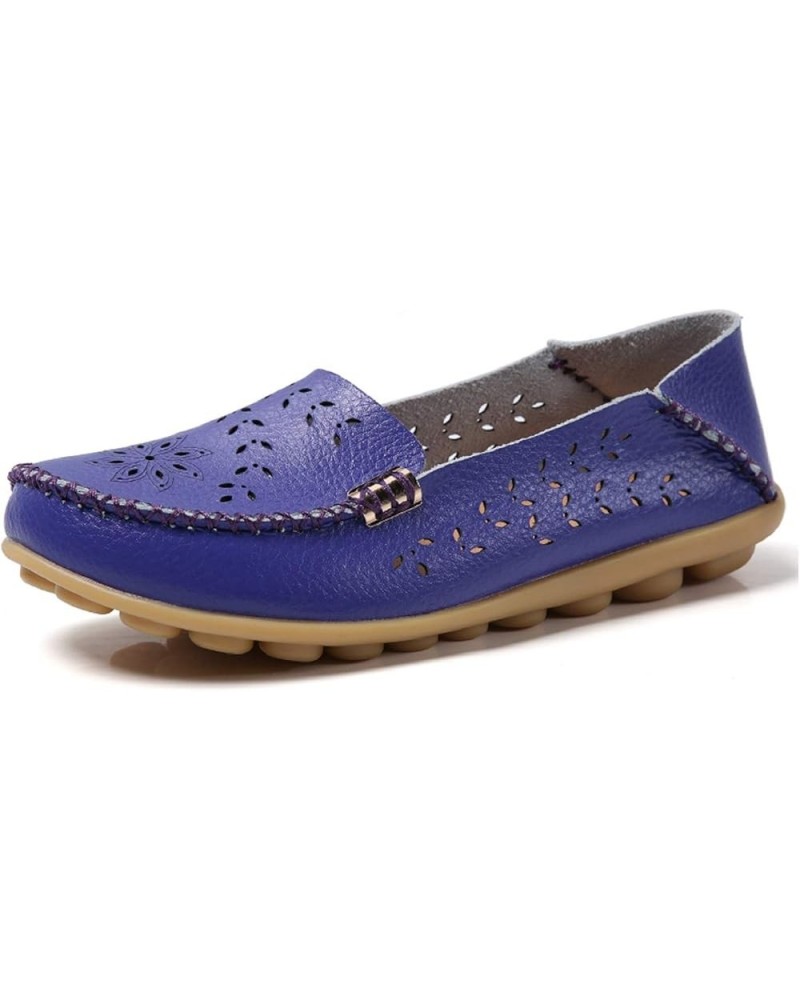 Women's Comfort Walking Boat Shoe Purple(cutout) $15.51 Loafers & Slip-Ons