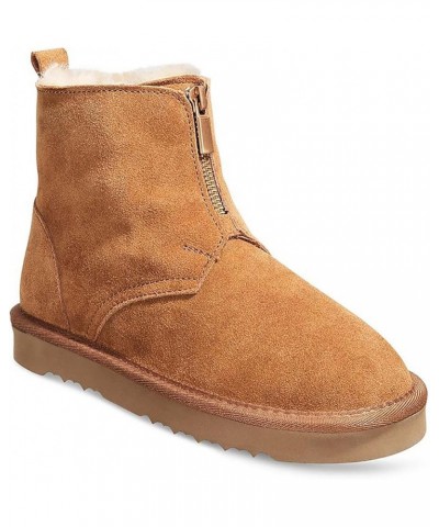 Womens Terrii Suede Faux Fur Lined Winter & Snow Boots Chestnut $14.82 Boots