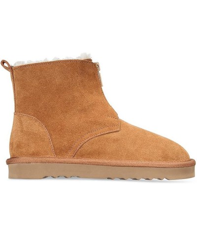 Womens Terrii Suede Faux Fur Lined Winter & Snow Boots Chestnut $14.82 Boots