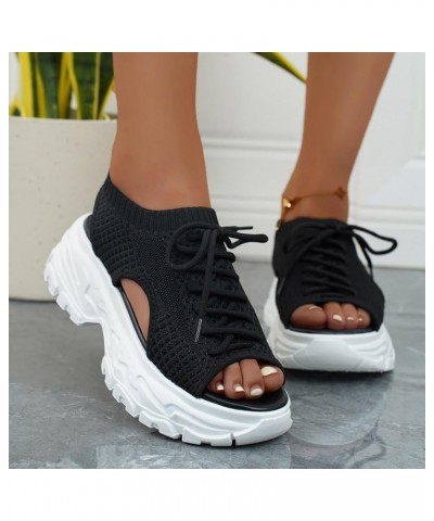 Slide Sandals for Women Dressy Casual Orthopedic Platform Wedge Sandals Comfortable Outdoor Shoes, Black 77-nrny-black-f $16....